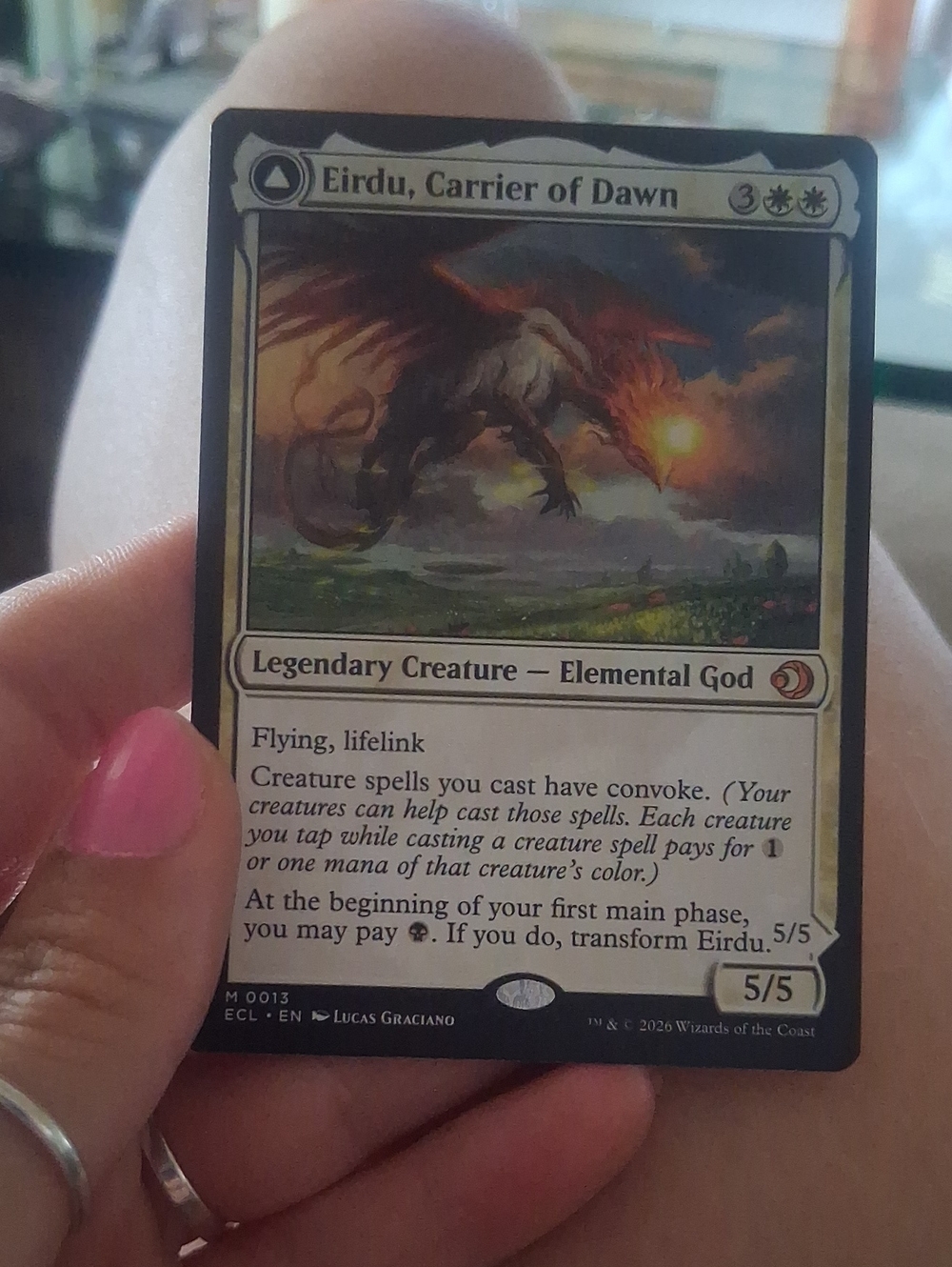 Magic: The Gathering - Eirdu, Carrier of Dawn Trading Card (White)